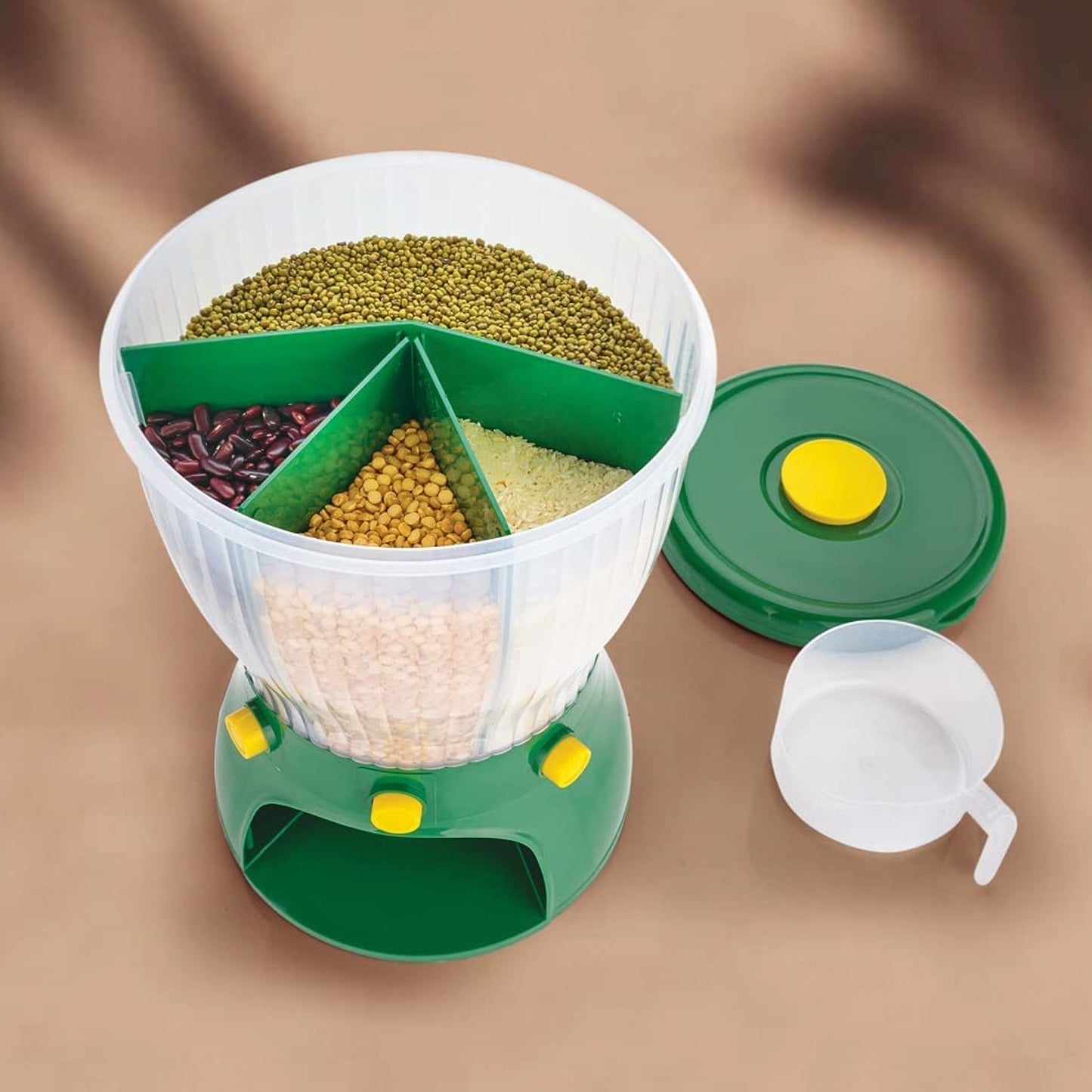 4 In 1 360 Degree Rotation Cereal Dispenser (Approx 10 Kg 1 Pc)